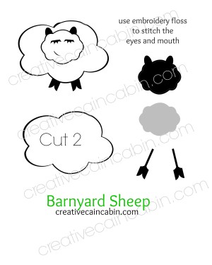 Barnyard Sheep Felt Pattern