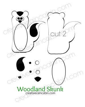 Woodland Skunk Felt Pattern