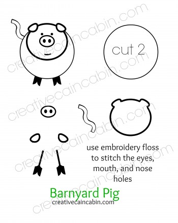 Barnyard Pig Felt Pattern