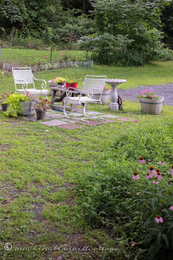 view from the porch funky patio